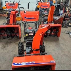  Simplicity Snowblowers starting price $950 up $1500 from 24" to 30"