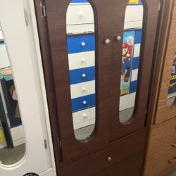 Cherry Tall Closet Wardrobe Dresser New Ropero Bonito 