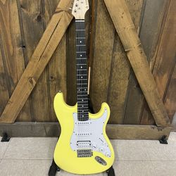 Donner Standard Series Electric Guitar Yellow/white *5050