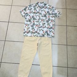 Mens Floral Leaf Set
