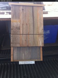 Handcrafted Rustic Bat House.    $75 Cash Firm.   South Austin.