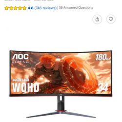 AOC gaming 34” Curved Monitor 