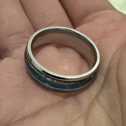 Stainless Steel Opal Ring