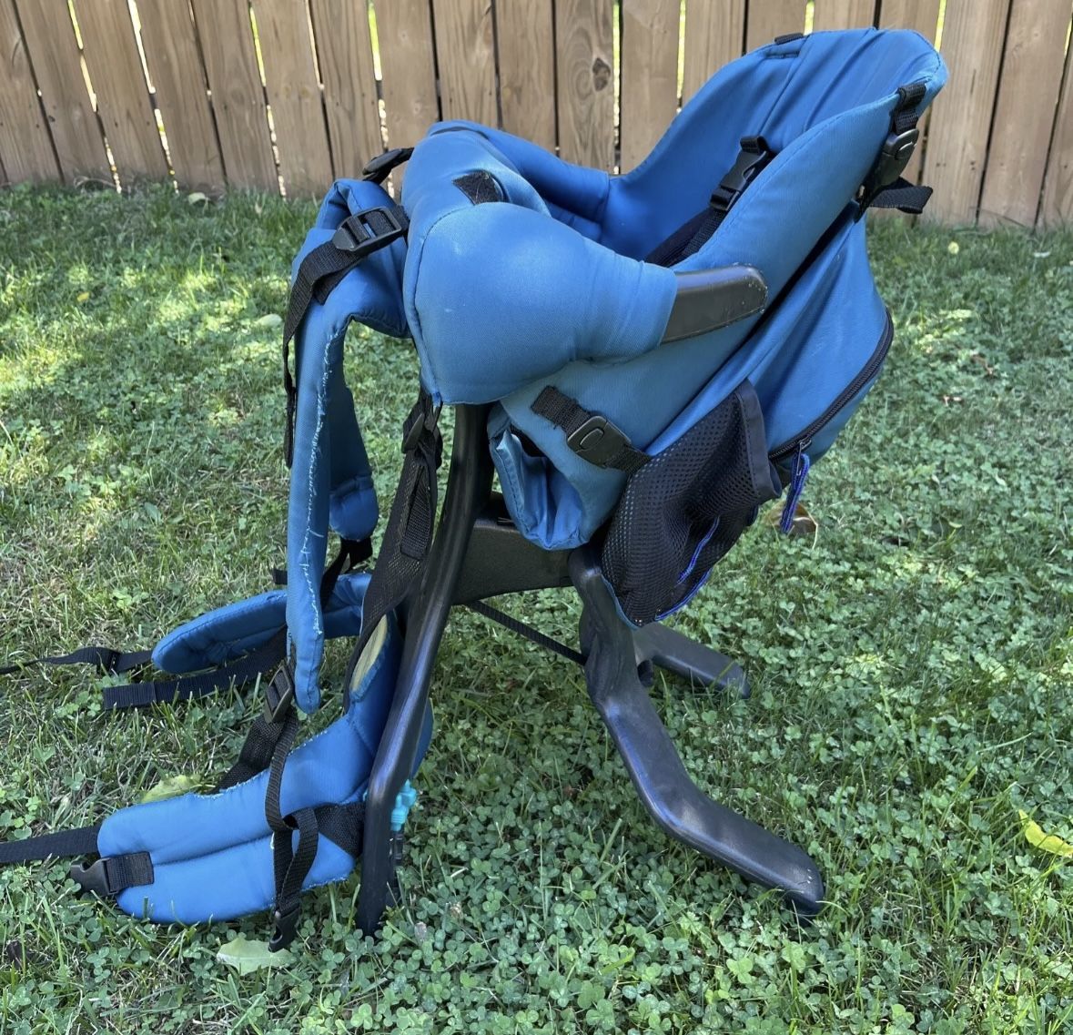 Evenflo Blue Trailtech Baby Backpack Shoulder Lumbar Support Hiking Walking