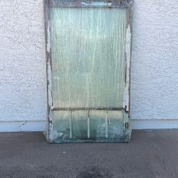Antique Barn Glass Window 