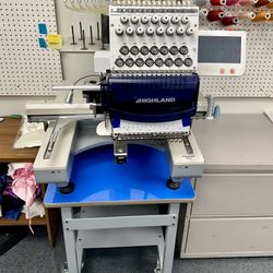 Pre-owned Highland HM-1501C 1 head, 15 needle embroidery machine