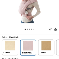 Ergobaby Embrace Cozy Newborn Carrier Blush Pink Soft & Snug Knit