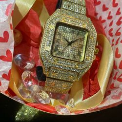 Golden yellow, stainless steel resizable lab ice Valentine’s Day fit for King or queen