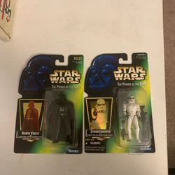  Darth Vader & Storm Trooper action figures