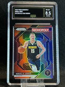 2023 Prizm Monopoly 🔥 Nikola Jokic 🔥 All-Star Brown /249 GMA 8.5 NM-MT+ 💎 - Denver Nuggets