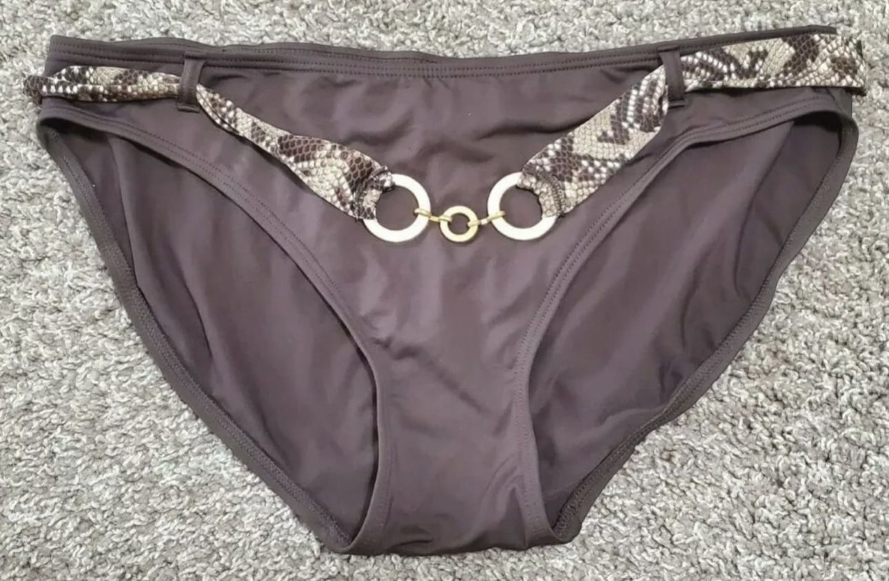 Women's Coco Reef Belted Bikini Bottoms Size XL Brown