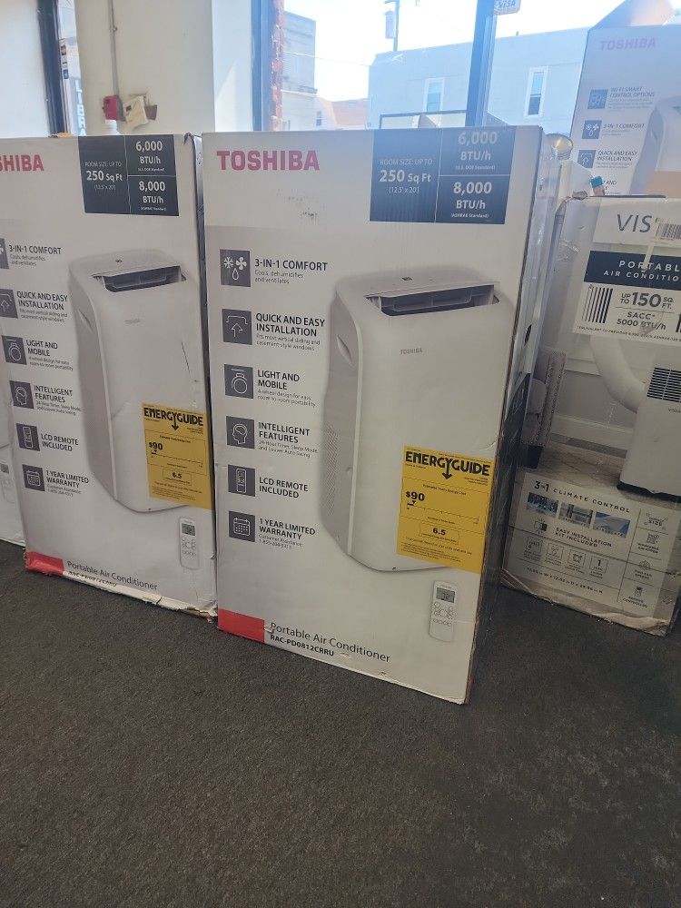 New Toshiba 6000btu Portable AC