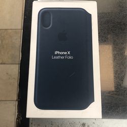 Genuine iPhone X Folio Leather  Case