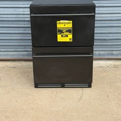 23.42 in. 250 Plus Cans Dual Zone Beverage Refrigerator 2-Drawer Built-in Beverage Cooler in Black Stainless Steel 