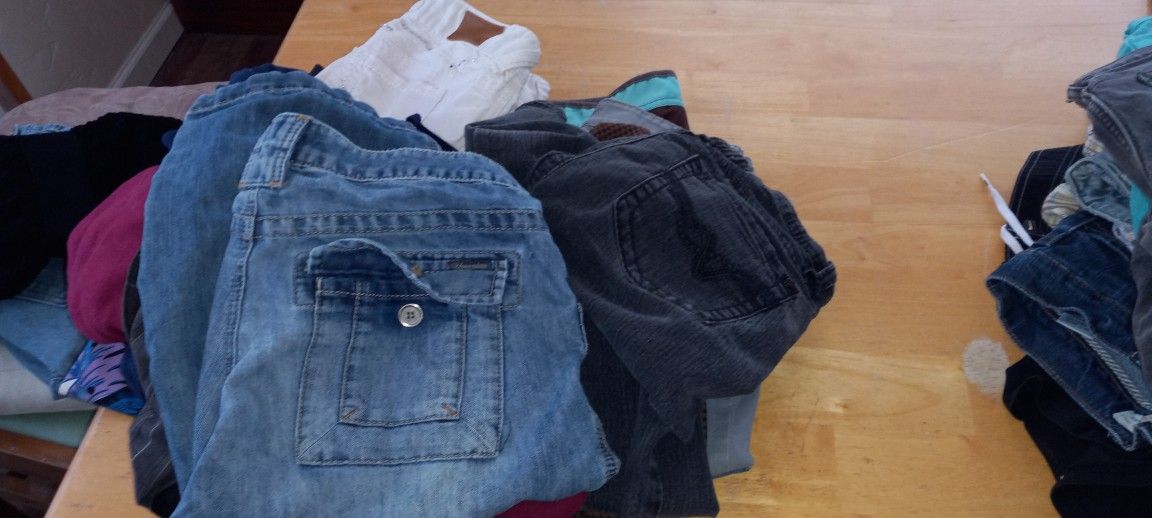 3 Bags Of Women's Jeans, Shorts, & Skirts