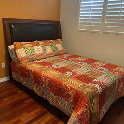 Queen bed  with mattress and box springs