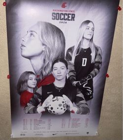 WASHINGTON STATE UNIVERSITY 2026 WOMENS SOCCER Poster 11 x14 Wazzu Go Cougs !!