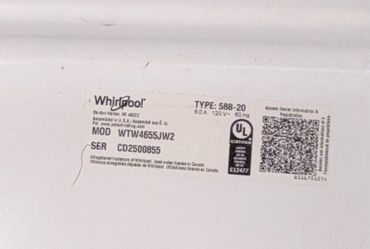 Whirlpool electric washer