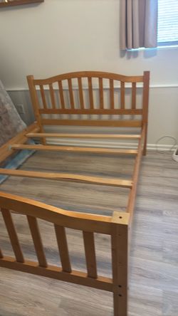Wooden bed frame