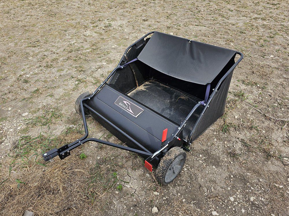 42" Inch Brinly Tow Behind Lawn Sweeper For Lawn Tractors And Zero Turns