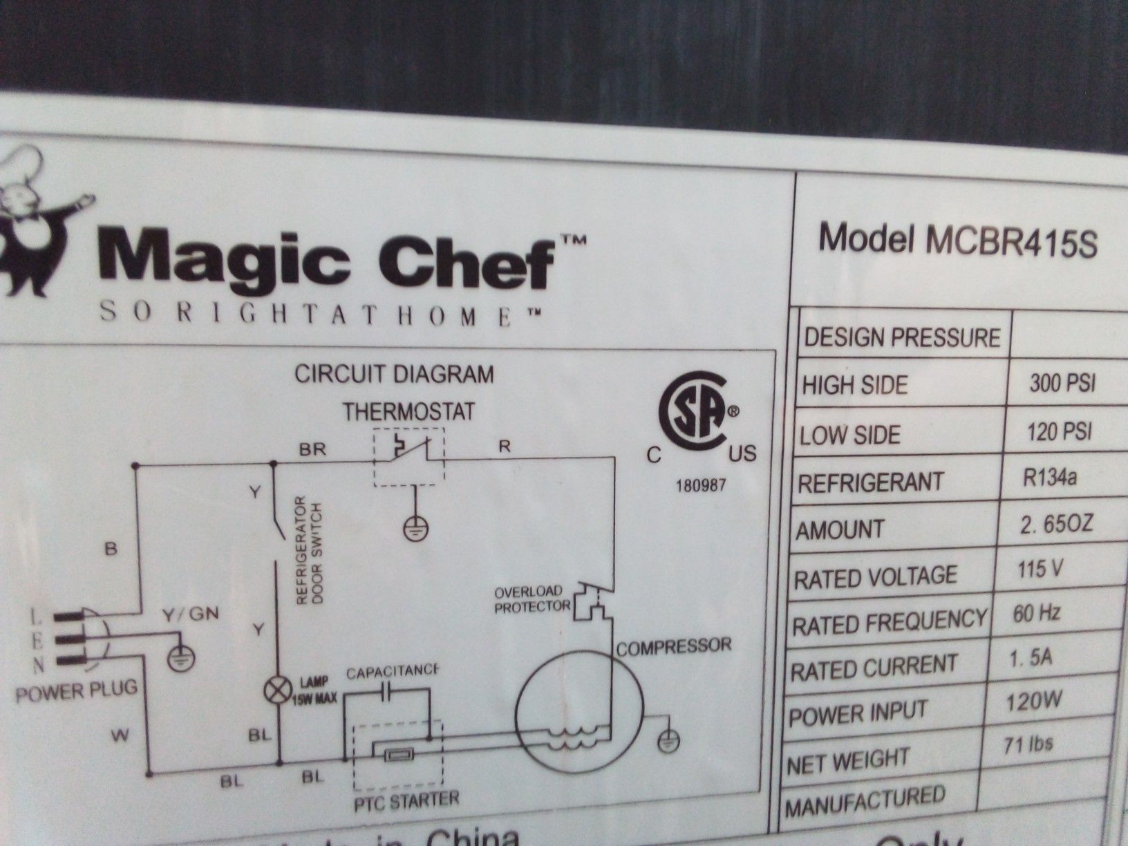 Magic Chef Mini Fride