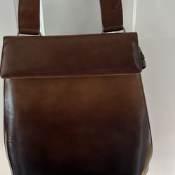 Salvatore Ferragamo Brown Leather Shoulder Bag 