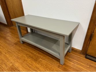 Wood Entry Bench with Storage Shelf
