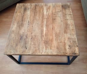 Industrial Wood and Metal Coffee Table