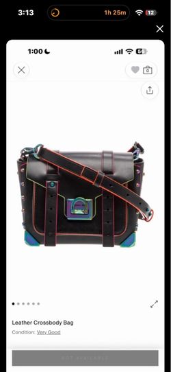 Michael Kors Manhattan Medium Contrast-Trim Leather Satchel featuring iridescent metal hardware and neon contrast piping.