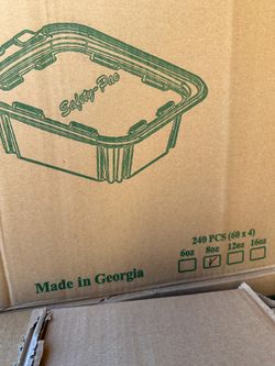 Clear Containers 8oz. Safety Pac. 240 Per Box