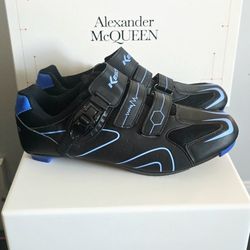 New Kescoo Men's 47 US Shoe Size 12.5 Black Blue Adjustable Indoor Cycling Shoes