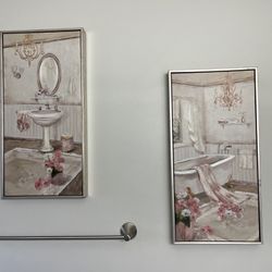 2 Piece Bathroom Wall Decor