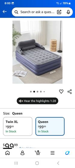 Queen air mattress with Electric pump