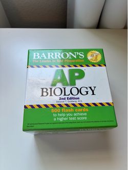Barron's AP Biology 2nd Edition 500 Flashcards Exam Prep Study Guide