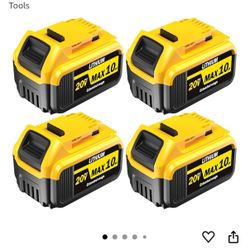 4 Pack 20 Volt Batteries Dewalt Tools