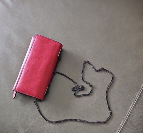 Red Wallet With Chain