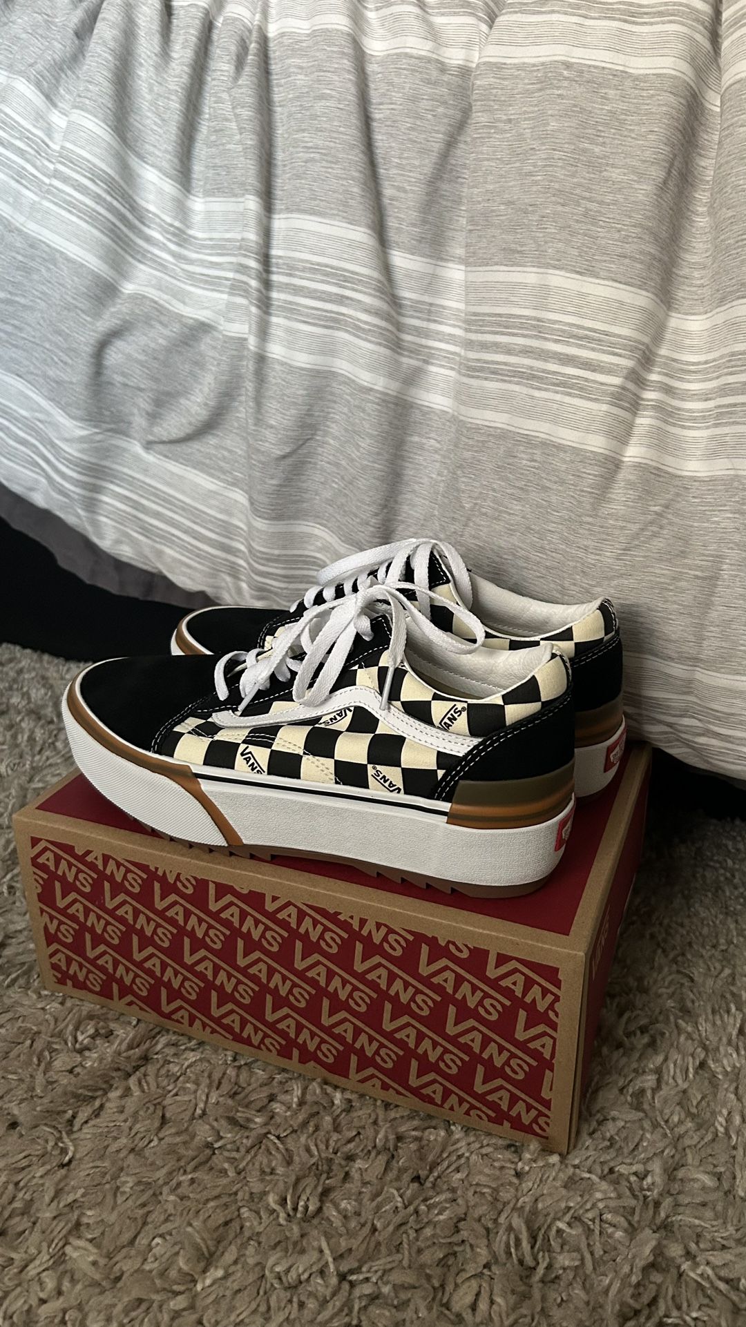 Vans Old Skool Stacked Checkerboard Trainers