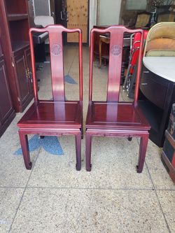 Rosewood Asian Dining Room Chairs 2 Available $180 Each