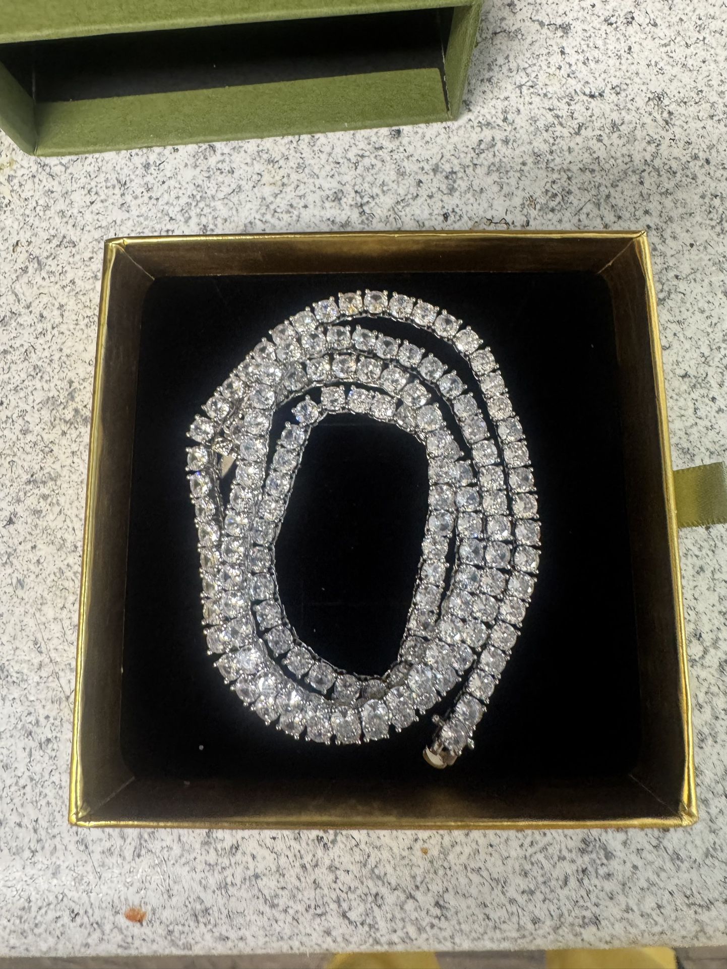MOISSANITE TENNIS CHAIN 14K GOLD