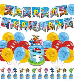Super Wings Birthday Party Decorations 