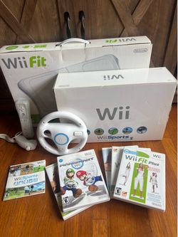 Wii Sports Console, Wii Fit, Games & controllers