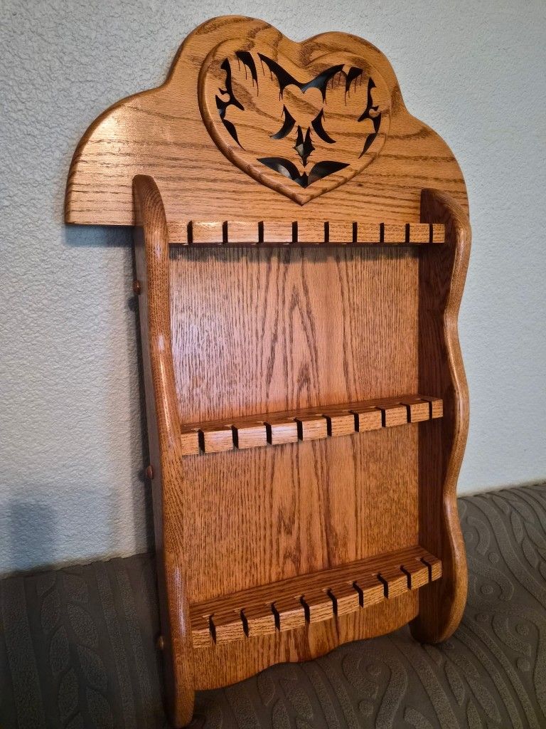 Vintage Wood Spoon Rack