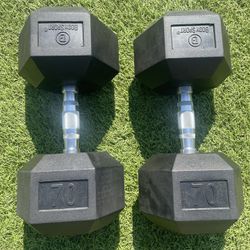 Body Sport 70lbs Dumbbells 