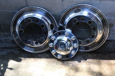 Front Stainless Steel Wheel Simulator for 22.5-inch 10-lug - Only 1