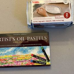 Art Supplies - Brand New (Oil Pastels + Modeling Clay)