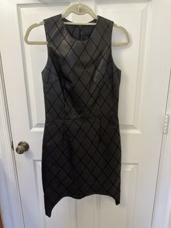 Cushnie Et Ochs Black Leather Cocktail Dress, Size Small