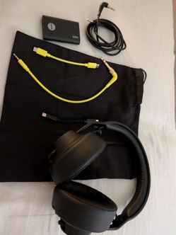 Professional AIAIAI TMA-2 Studio Wireless Headphones with cables, transmitter, and bag