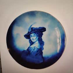 Saskia Of Rembrandt Death Plate Gallerie Dresden Rosenthal Germany Cobalt Blue
