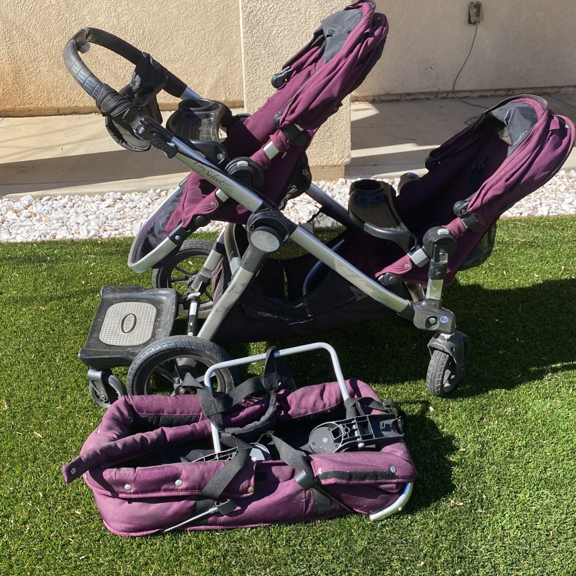 City select outlet double stroller purple