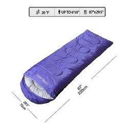 Sleeping Bags 20℉ for Adults Teens Kids with Compression Sack Portable and Lightweight